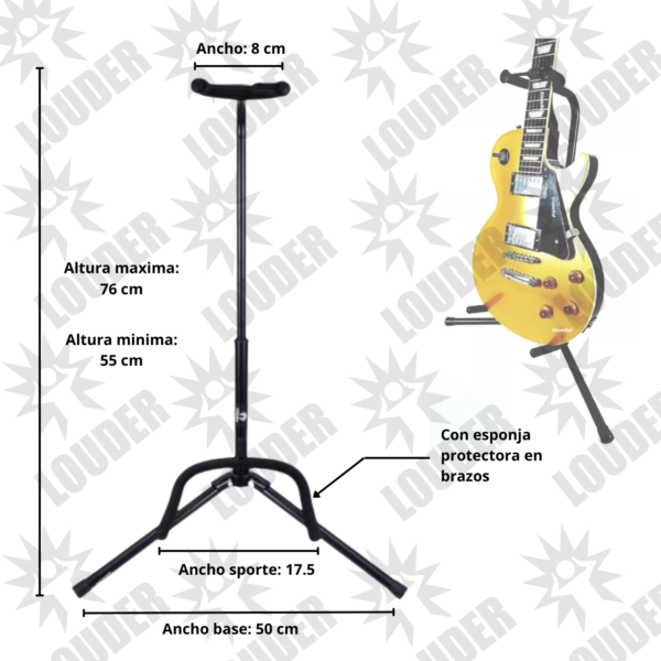 GS005 Stand para guitarra plegable tubular