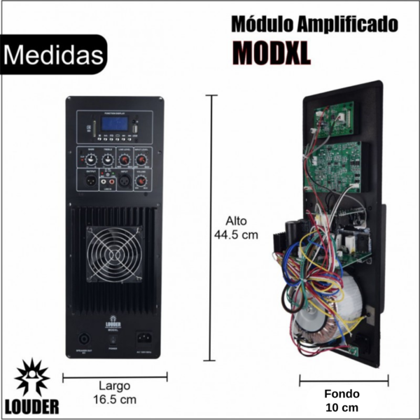 MODXL Modulo amplificador USB/SD/FM/BT, bluetooth 650w