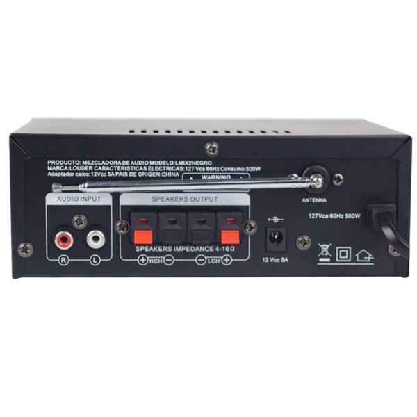 LMIX2NEGRO Amplificador ambienta/perifoneo BT/ST/USB/SD/FM