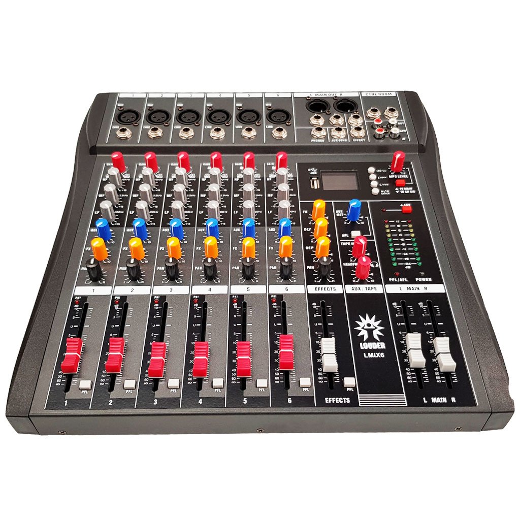 M-610 6ch stereo slider mixer (20HP) – ladik.eu