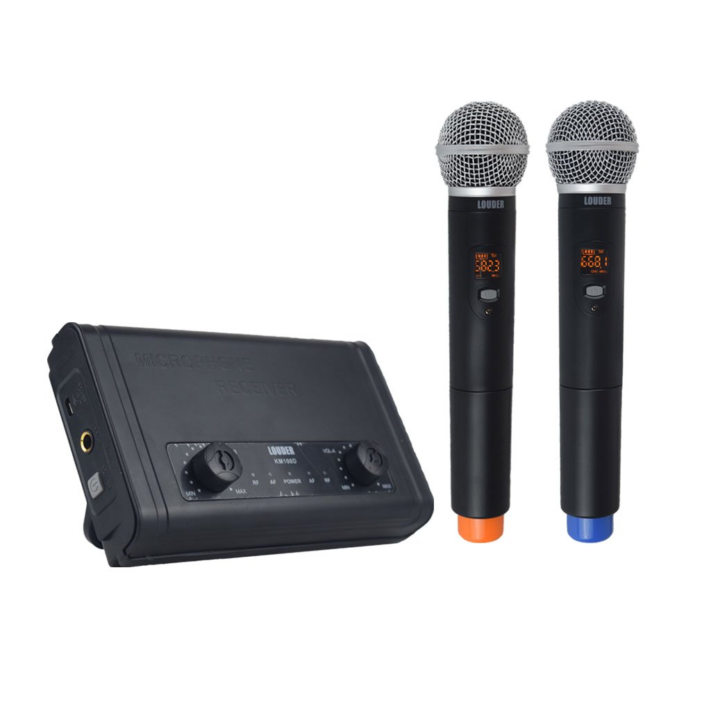 KM100D Set 2 Micrófonos Inalámbricos UHF multifrecuencia - Louder