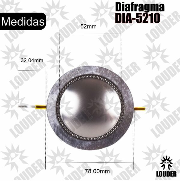 DIA-5210 Diafragma repuesto para Tweeter Driver 52mm