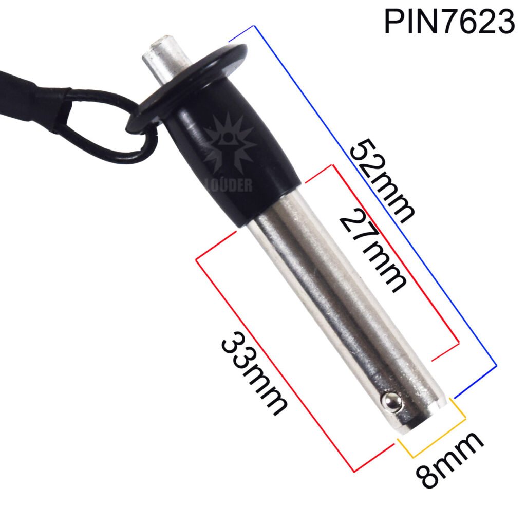 PIN7623 Perno pin para uniones herraje line array 8x27mm