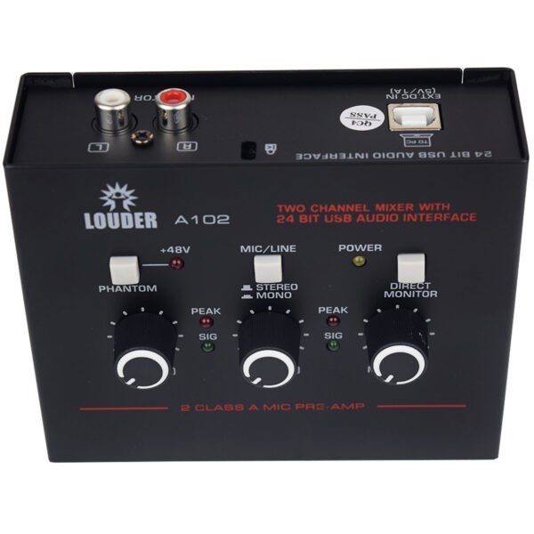 A102 Interfaz de Audio Portátil Para Grabación Instrumento USB