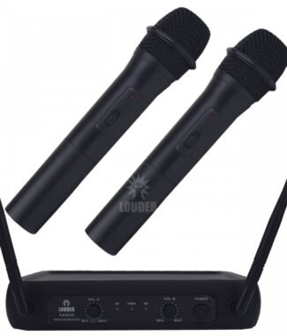 KAR220 Set Par Micrófonos Inalámbricos Sistema Profesional VHF