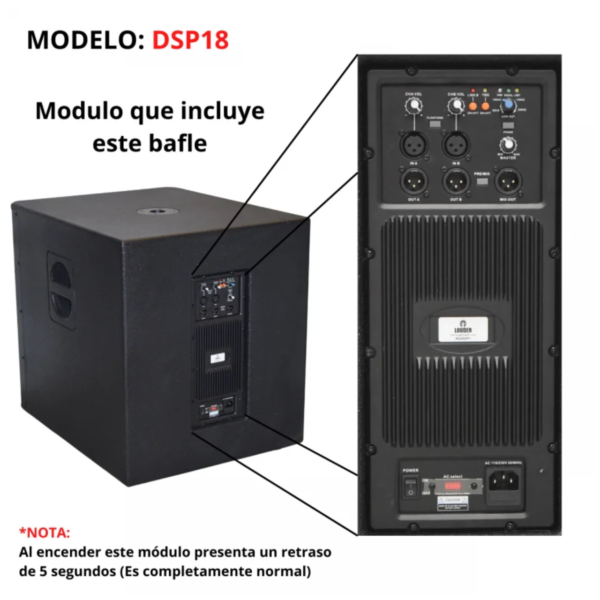 DSP18 Subwoofer Amplificado 18 Bocina Grave Dsp