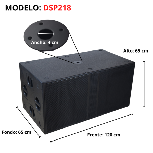 DSP218 Subwoofer Amplificado Dsp Doble Bocina 18