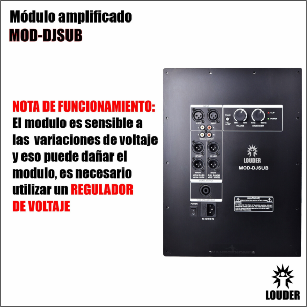 MOD-DJSUB MODULO AMPLIFICADOR GRAVES SUBWOOFER AMPLIFICA 2 GRAVES 600W TOTALES