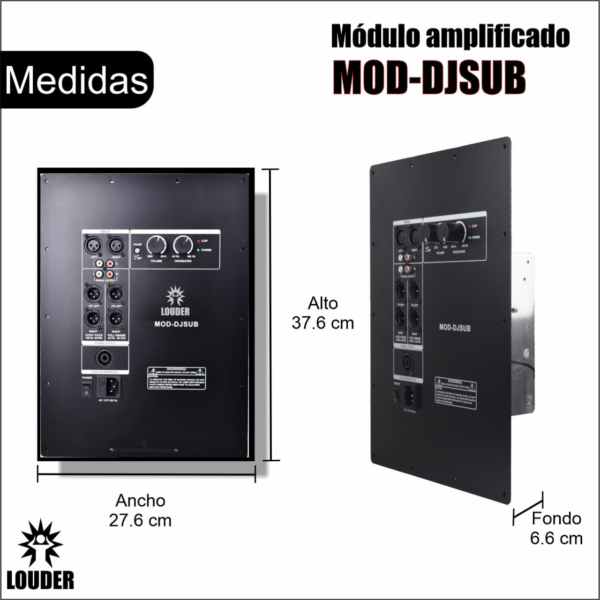 MOD-DJSUB MODULO AMPLIFICADOR GRAVES SUBWOOFER AMPLIFICA 2 GRAVES 600W TOTALES