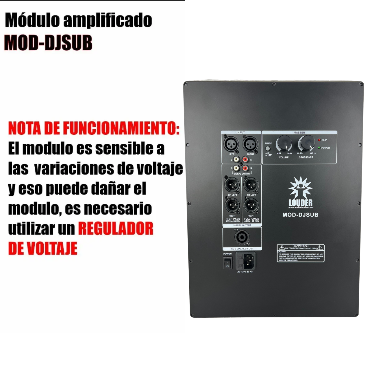 MOD-DJSUB Módulo bi-amplificado subwoofer 600w