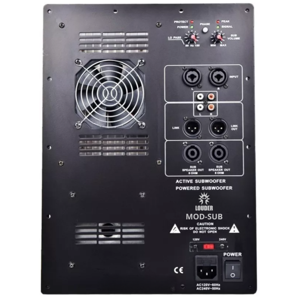 MOD-SUB Modulo amplificado 2 graves 800w Totales