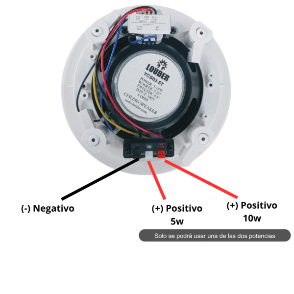 YCS03-5T Bocina Plafon 5.25 Pulgadas Transformador 100v Ambiental