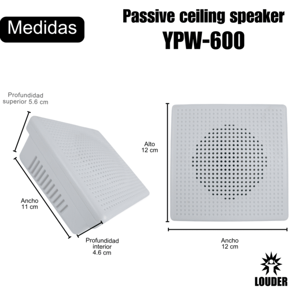 YPW-600 Bocina De Pared Ambiental 3 Pulgadas Transformador 100v
