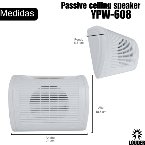 YPW-608 Bocina Pared Sonido Ambiental Transformador 100v 5 Pulgadas