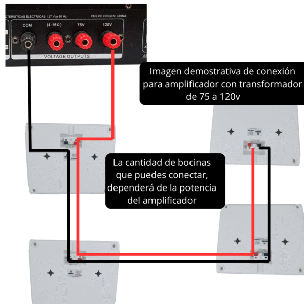 YPW-608 Bocina Pared Sonido Ambiental Transformador 100v 5 Pulgadas
