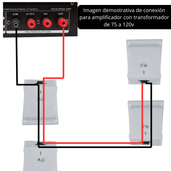 YPW-611 Bocina Pared Sonido Ambiental 6 Pulgadas Linea 100v