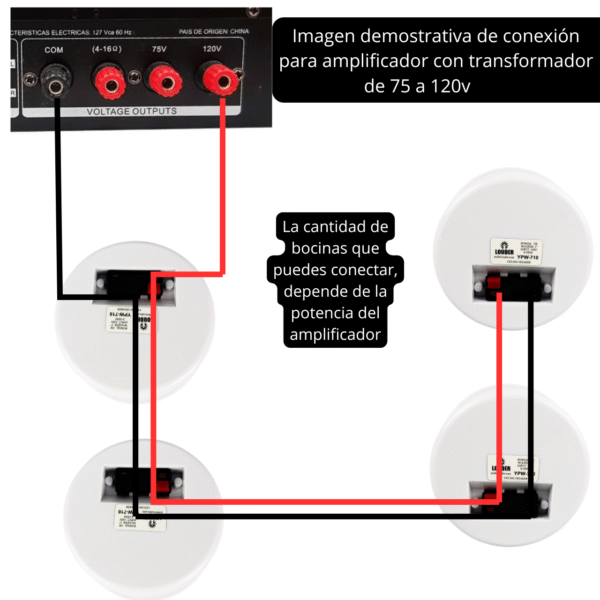 YPW-710 Bocina Plafon 3 pulgadas Tranformador 70/100 v Ambiental