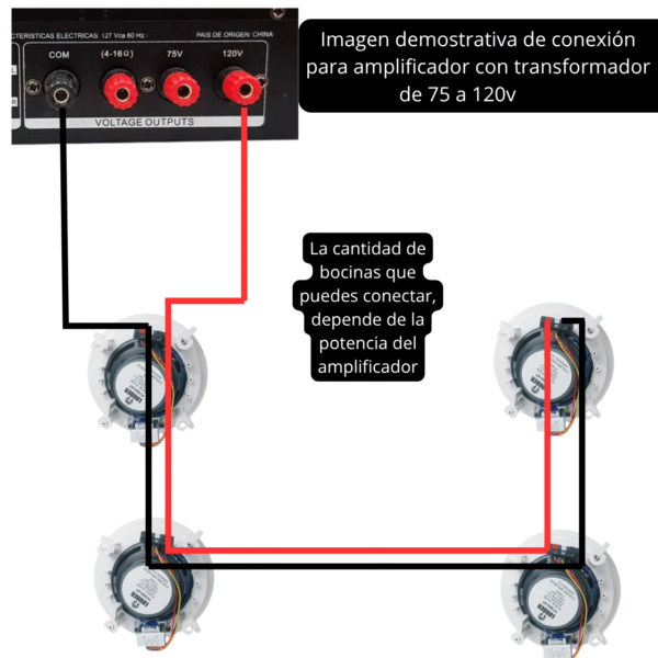 YCS03-6T Bocina Plafon Con Transformador 100v Ambiental 6.5 Pulgadas