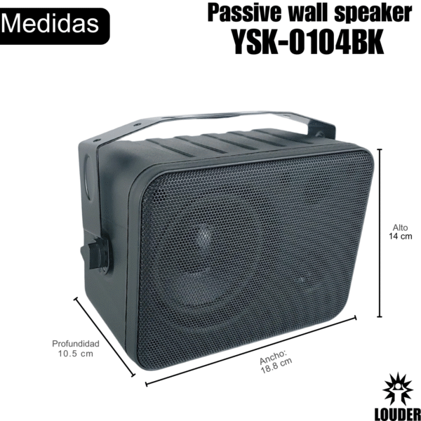 YSK-0104BK Bafle Ambiental Bocina Sonido Ambiental Exterior Interior