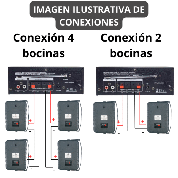 YSK-0104BK Bafle Ambiental Bocina Sonido Ambiental Exterior Interior