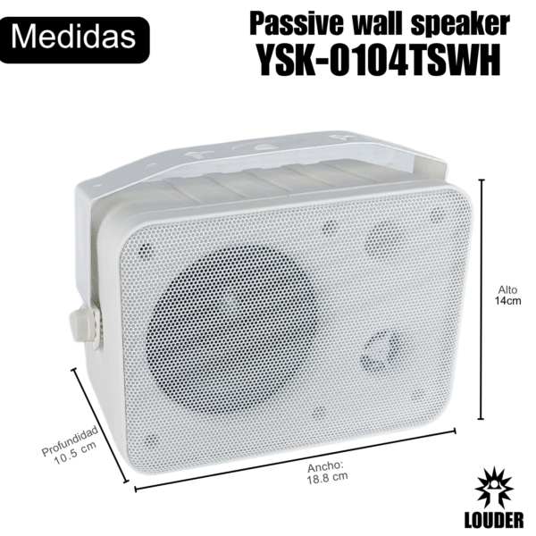 YSK-0104TSWH Bafle Ambiental Para Bar Tienda De Ropa Cafe C/ Tranformador