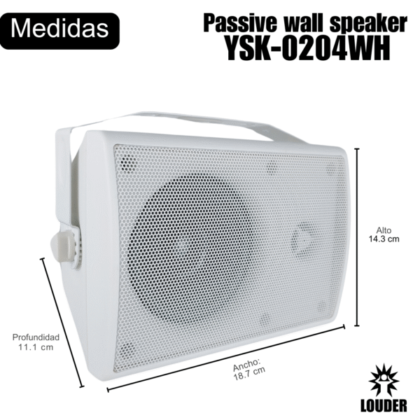 YSK-0204WH Bocina Exterior Interior Bafle Ambiental Sonido Ambiental