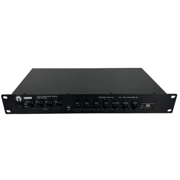 MIX4Z100 Amplificador Ambiental 4 Zonas 25W x Zona – Total 100W RMS