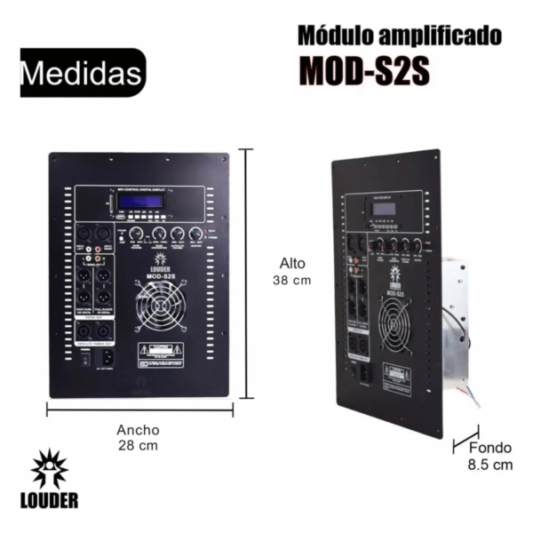 MOD-S2S Modulo amplificador para 1 grave y 2 medios 400w + 200w