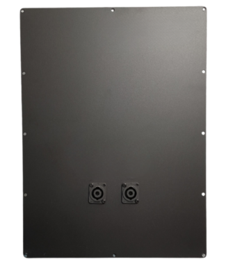 Tapa Metal 2 Conectores Speakon Lamina Para Armar Subwoofer